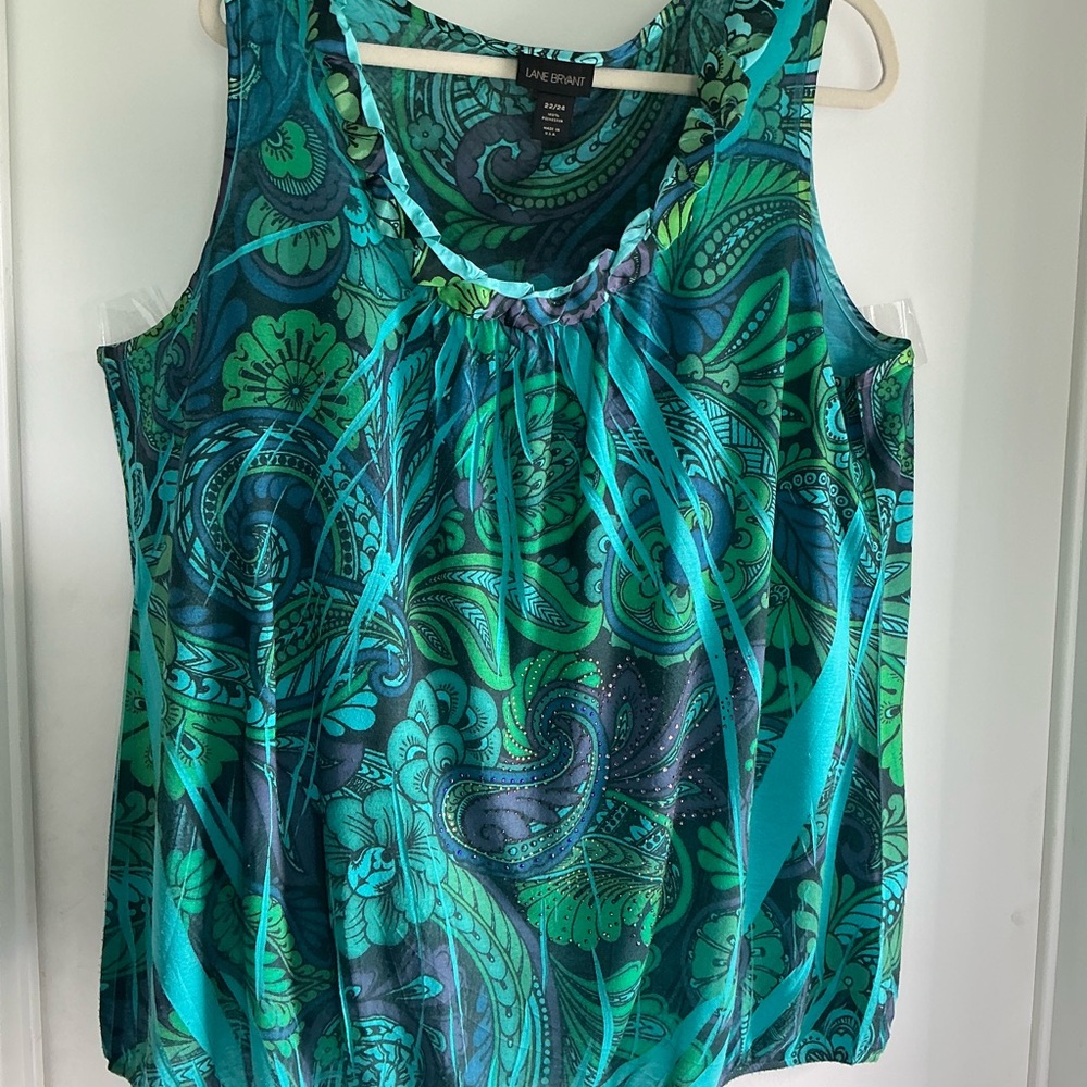 Lane Bryant women’s plus 22/24W embellished soft top